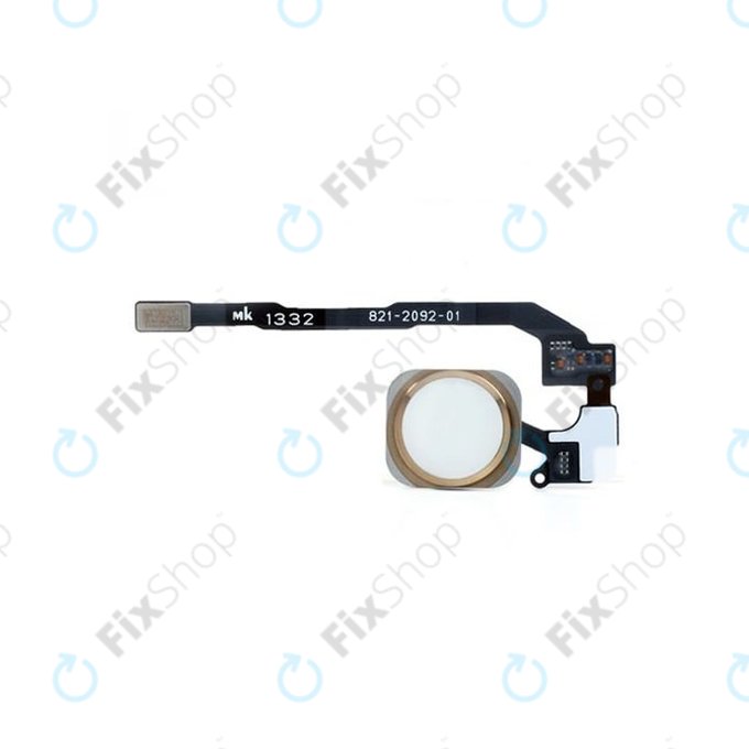 Przycisk Home z taśmą flex do iPhone 5S, SE, Złoty, Gold
