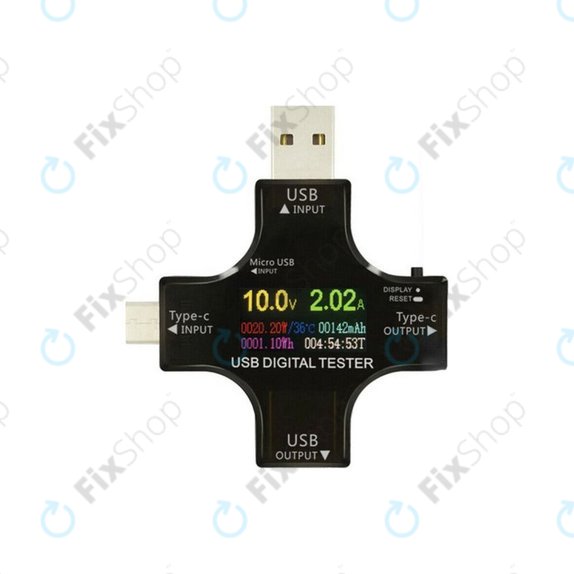 Cyfrowy tester USB z USB C i USB 3.0, Eversame 2w1