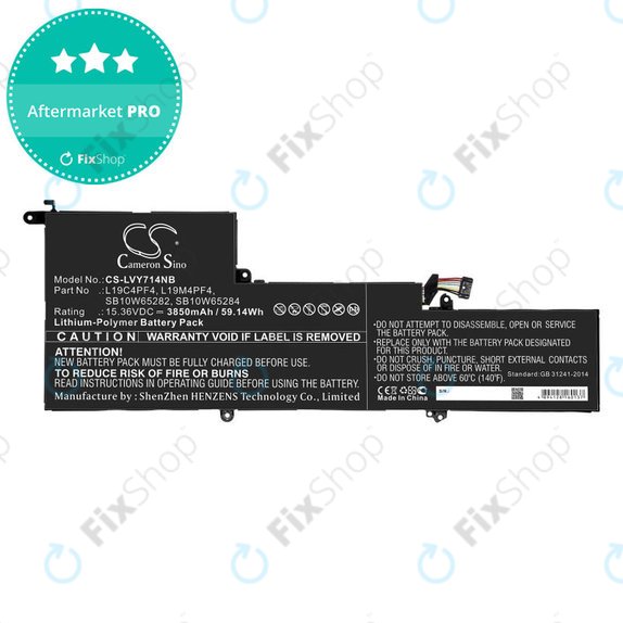 Bateria do Lenovo Yoga Slim 7, 14s, 3850mAh, Li-Pol, 15.36V, L19C4PF4, HQ