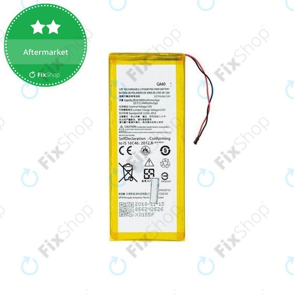 Bateria do Motorola Moto G4 XT1622, G4 Plus XT11642, GA40, 3000mAh