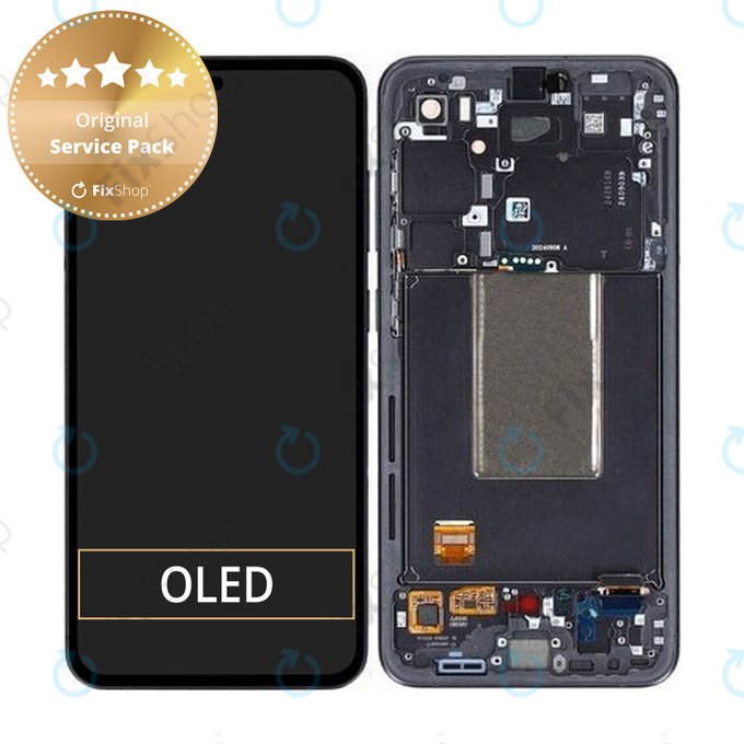 Wyświetlacz do Samsung S24 FE, Ekran dotykowy z ramką, GH82-35848A, Grafitowy, Graphite, Genuine Service Pack