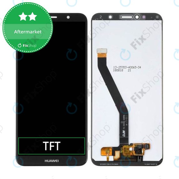 Wyświetlacz do Huawei Honor 7A, Ekran dotykowy bez ramki, Czarny, Black, TFT