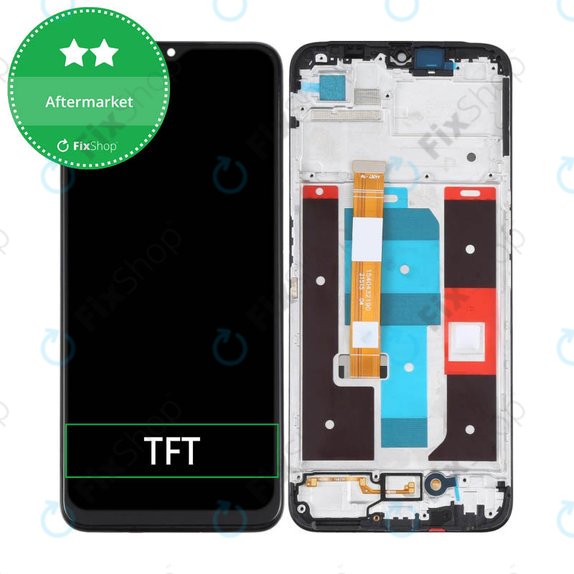 Wyświetlacz do Realme C35 RMX3511, Ekran dotykowy z ramką, TFT