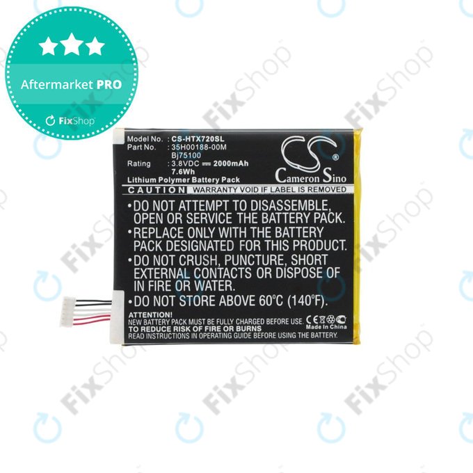 Bateria dla HTC EVO One, 2000mAh, Li-Pol, 3.8 V, BJ75100, HQ