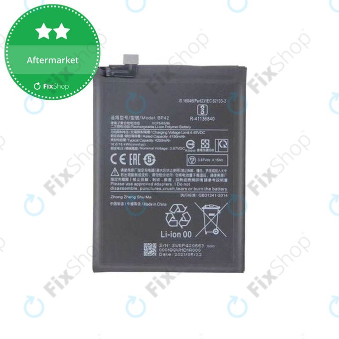 Bateria do Xiaomi Mi 11 Lite 4G, Mi 11 Lite 5G, 11 Lite 5G NE, BP42, 4250mAh