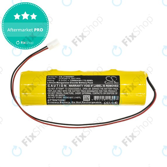 Bateria do Jablotron JA80A, 12000mAh, Li-MnO2, 6V, 2CR34615, HQ