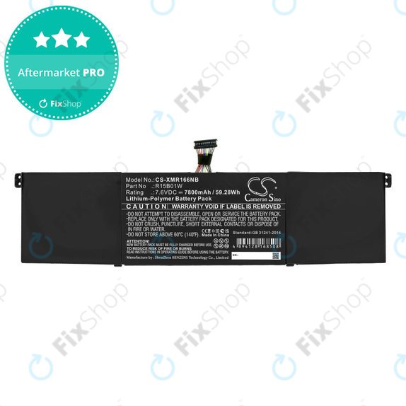 Bateria do Xiaomi Mi Pro 15.6 i3, i5, i6, 7800mAh, Li-Pol, 7.6V, R15B01W, HQ