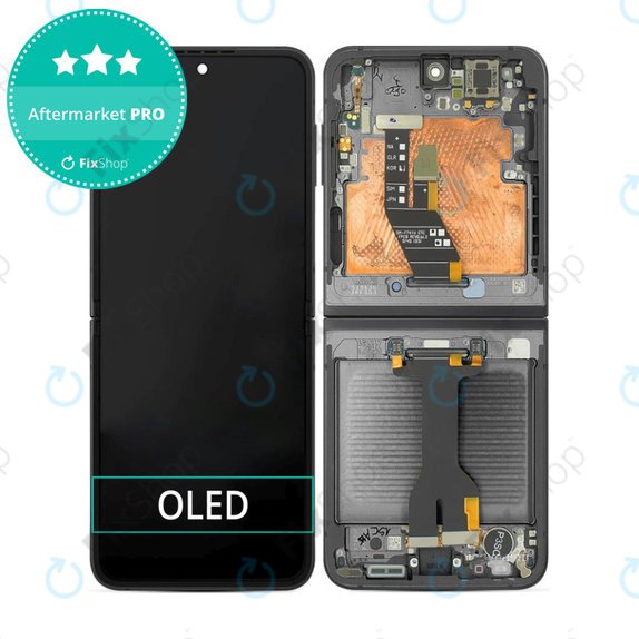 Wyświetlacz OLED do Samsung Galaxy Z Flip 6 F741B, Ekran dotykowy z ramką, Czarny, Black