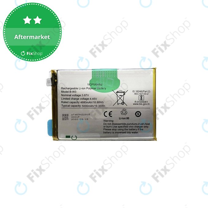 Bateria do Vivo Y22s V2206, B-W3, 5000mAh