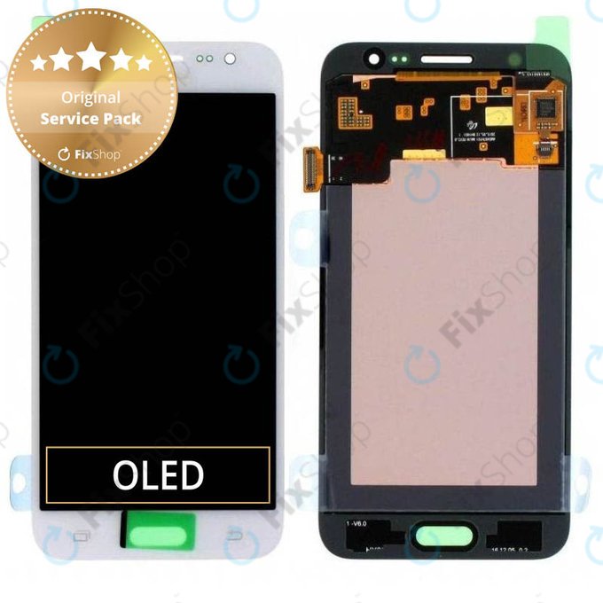 Wyświetlacz z ekranem dotykowym do Samsung J5 J500F, GH97-17667A, Bialy, White, Genuine Service Pack