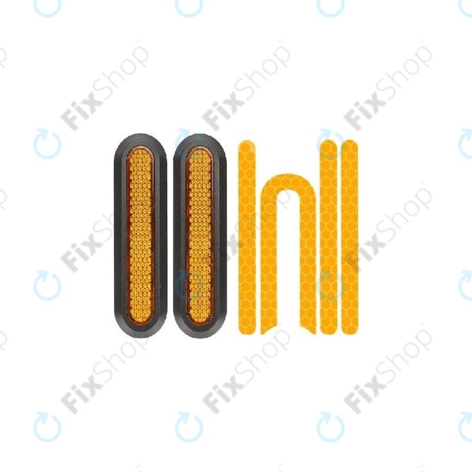 Dekoracja boczna tylnego koła z paskiem odblaskowym do Xiaomi Mi Electric Scooter 1S, 2 M365, Essential, Pro, Pro 2, Zólty, Yellow