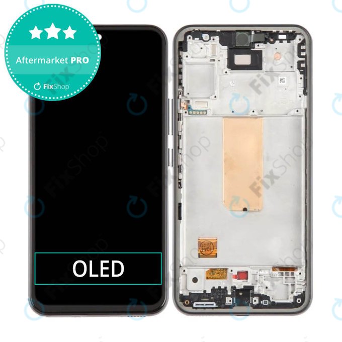 Wyświetlacz OLED do Samsung A54 5G A546B, Ekran dotykowy z ramką, Czarny, Black