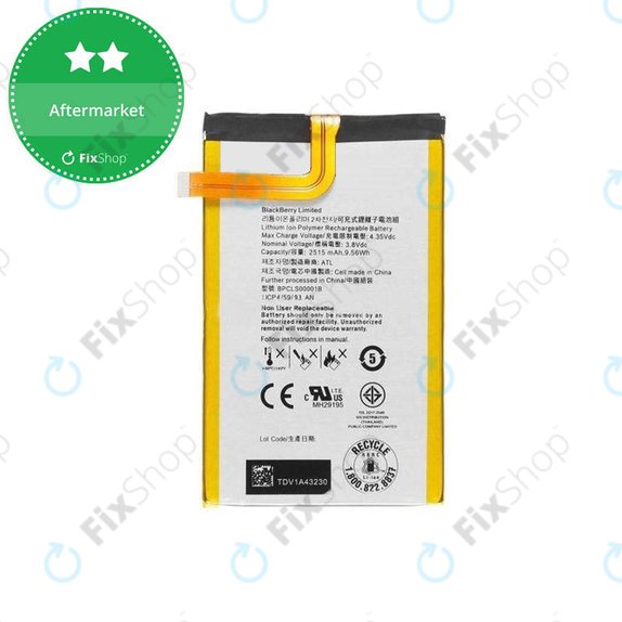 Bateria do Blackberry Classic Q20, BPCLS00001B, 2515mAh