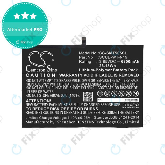 Bateria do Samsung Galaxy Tab A7, 6800mAh, Li-Pol, 3.85V, SCUD-WT-N19, HQ