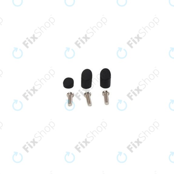 Gumowe zaślepki z śrubami tylnego błotnika do Xiaomi Mi Electric Scooter 2 M365, Czarny, Black