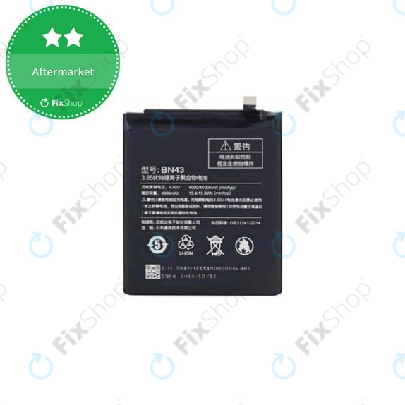 Bateria do Xiaomi Redmi Note 4X, Note 4 SD Global, BN43, 4100mAh