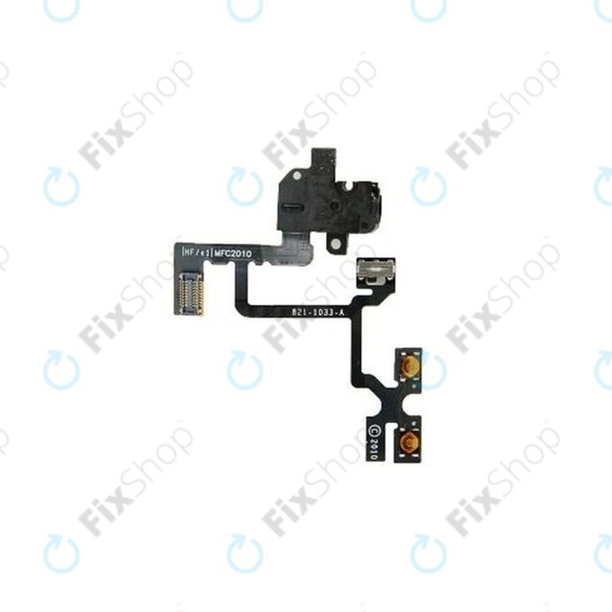 Taśma flex przycisku głośności do iPhone 4, Czarny, Black