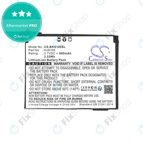Bateria do Becker HJS 100, HJS100, Li-Ion, 3.7V, 900mAh, HQ