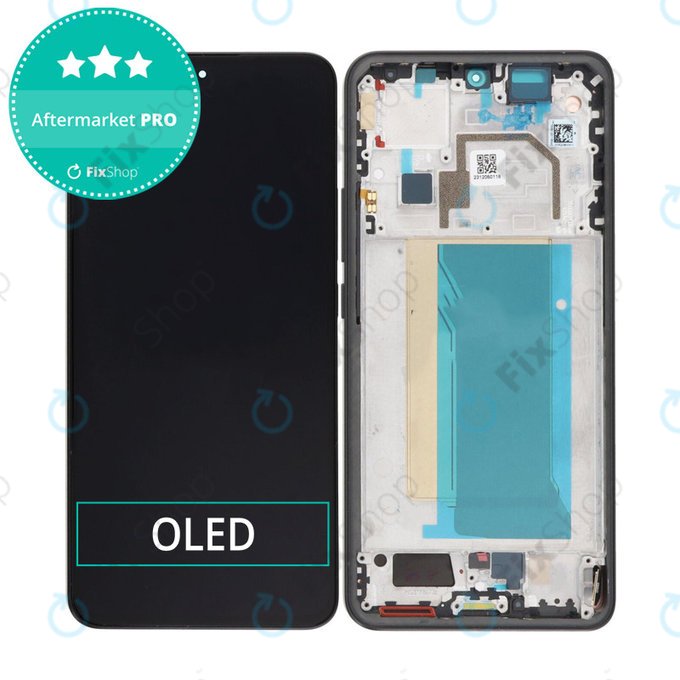 Wyświetlacz OLED do Xiaomi 13T, 13T Pro, Ekran dotykowy z ramką, Czarny, Black