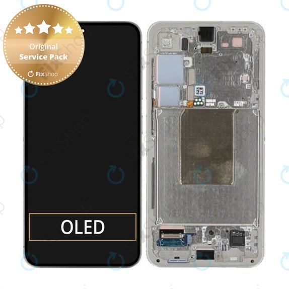 Wyświetlacz do Samsung S24, Ekran dotykowy z ramką, GH82-33287D, S921B, Amber Yellow, Genuine Service Pack