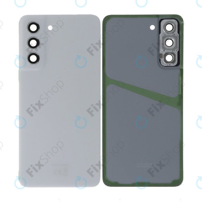 Tylna pokrywa baterii z kompletnym montażem do Samsung S21 FE G990B, Biały, White