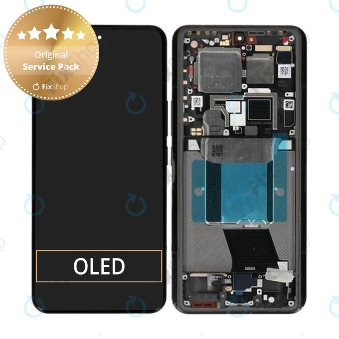 Wyświetlacz do Xiaomi 14 Ultra, Ekran dotykowy z ramką, Czarny, Black, 56000500N100, Genuine Service Pack