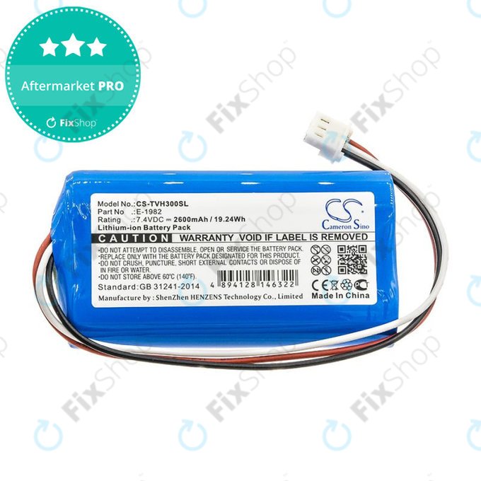 Bateria do Televes H30FLEX, 2600mAh, Li-Ion, 7.4V, E-1982, HQ