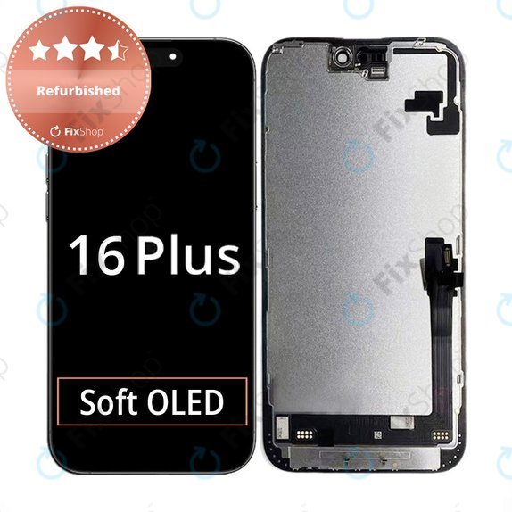 Wyświetlacz dla iPhone 16 Plus, Ekran dotykowy z ramką, Refurbished