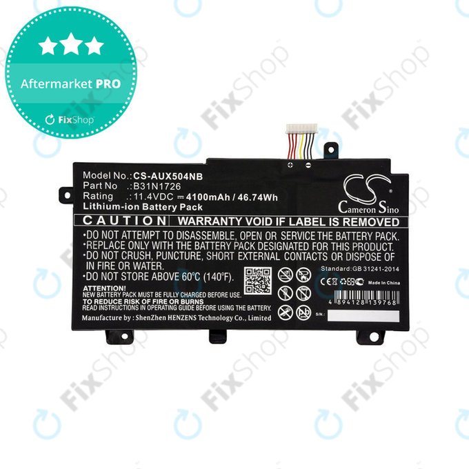 Bateria do Asus TUF 504, 505, 554, 656, FX504, Tuf Gaming A15, 4100mAh, Li-Ion, 11.4V, B31N1726, HQ