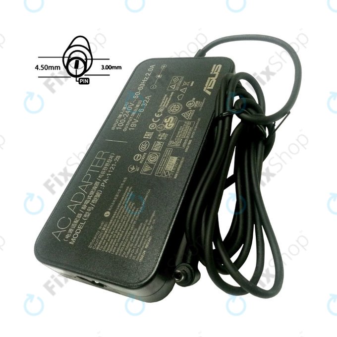 Adapter ładujący do Asus, 120W, 19V, B0A001-00064700, Czarnny, Black, Genuine Service Pack