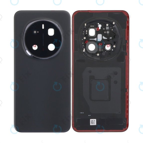 Tylna pokrywa baterii z kompletnym montażem do Honor Magic7 Pro, Czarny, Black