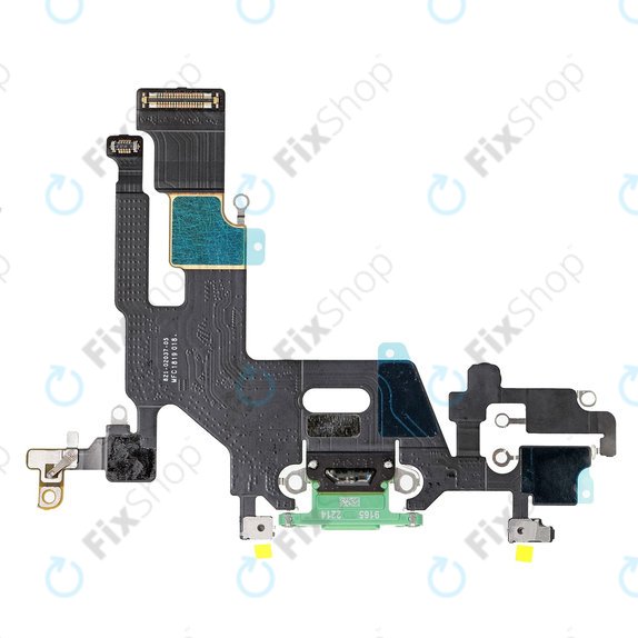 Złącze ładowania z taśmą flex do iPhone 11, Zielony, Green
