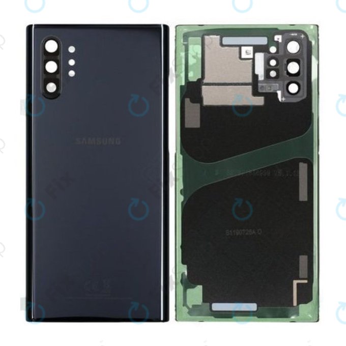 Tylna pokrywa baterii do Samsung Note 10 Plus N975F, GH82-20588A, GH97-23680A, Aura Black, Genuine Service Pack