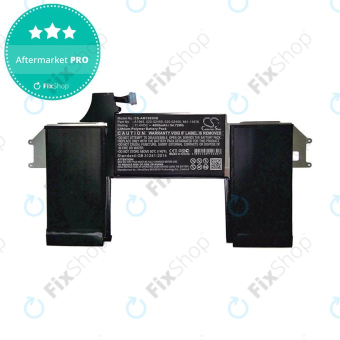 Bateria do MacBook Air 13" A1932 (Late 2018 - Mid 2019), A2179 (2020), 4800mAh, HQ
