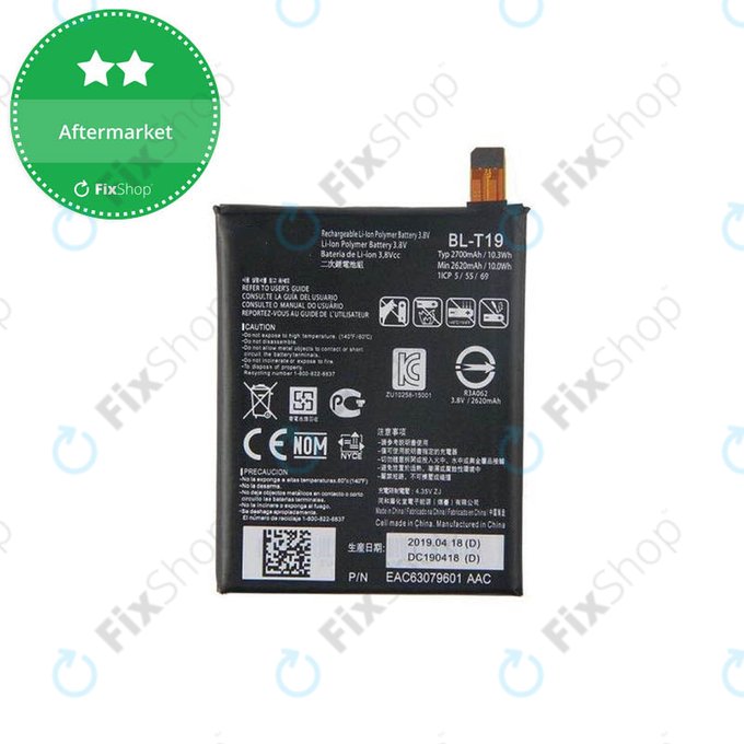 Bateria do LG Nexus 5X H791, BL-T19, 2700mAh