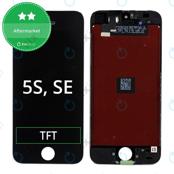 Wyświetlacz dla iPhone 5S, SE, Black, Ekran dotykowy z ramką
