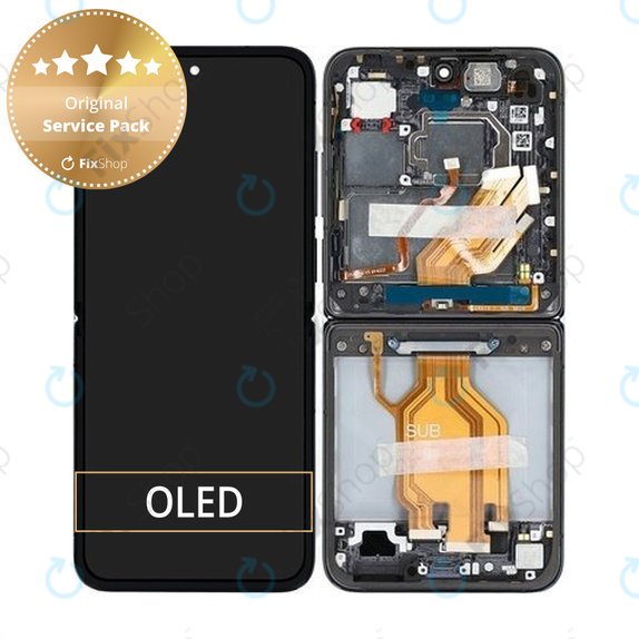 Wyświetlacz do Xiaomi Mix Flip 2405CPX3DC, Ekran dotykowy z ramką, Czarny, Black, 560002000N800, Genuine Service Pack