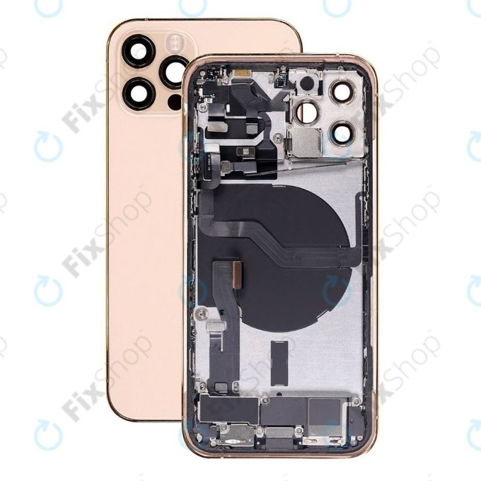 Tylna obudowa z malymi czesciami do iPhone 12 Pro, Złoty, Gold