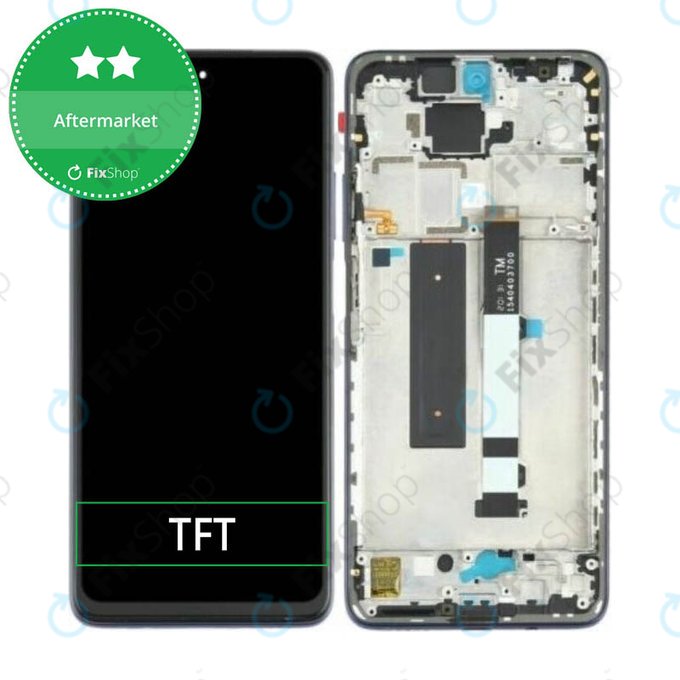 Wyświetlacz do Xiaomi Redmi Note 9 Pro 5G M2007J17C, Ekran dotykowy z ramką, Czarny, Black, TFT