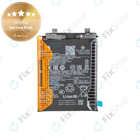 Bateria do Xiaomi 13T Pro, 5000mAh, BM5S, 1330103000035B, Genuine Service Pack