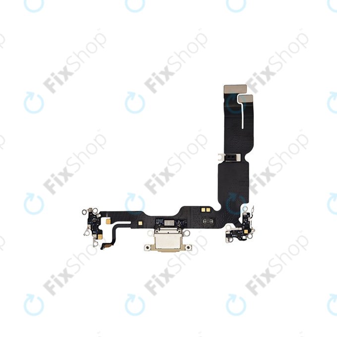 Złącze ładowania z taśmą flex do iPhone 15 Plus, Zólty, Yellow