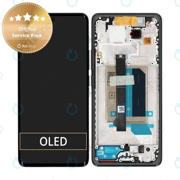Wyświetlacz do Xiaomi Redmi Note 14 Pro+ 5G , Ekran dotykowy z ramką, Midnight Black, 5600190O16U00, Genuine Service Pack