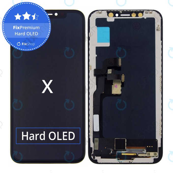Wyświetlacz Hard OLED dla iPhone X, Ekran dotykowy z ramką, FixPremium