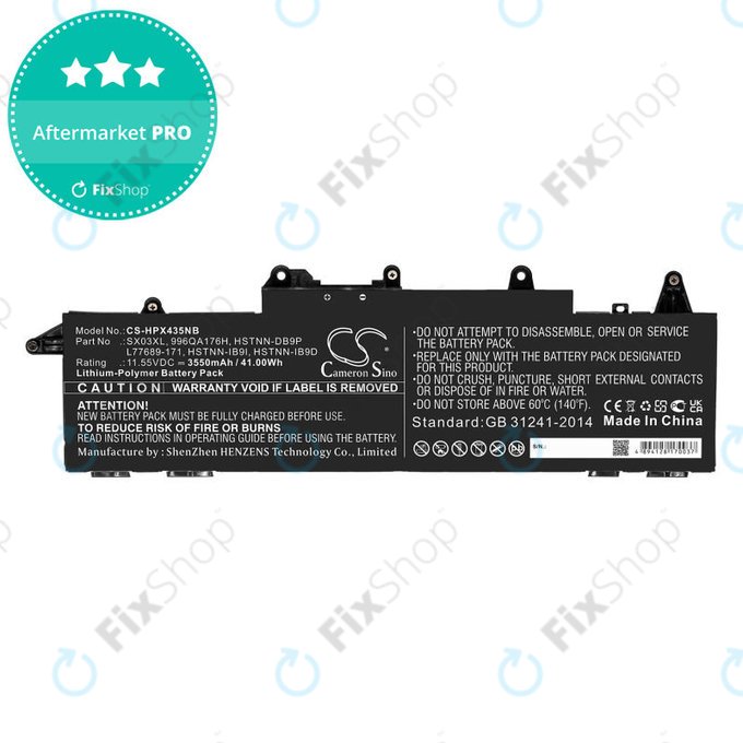 Bateria do HP ProBook x360 435 G7, 3550mAh, Li-Pol, 11.55V, SX03XL, HQ