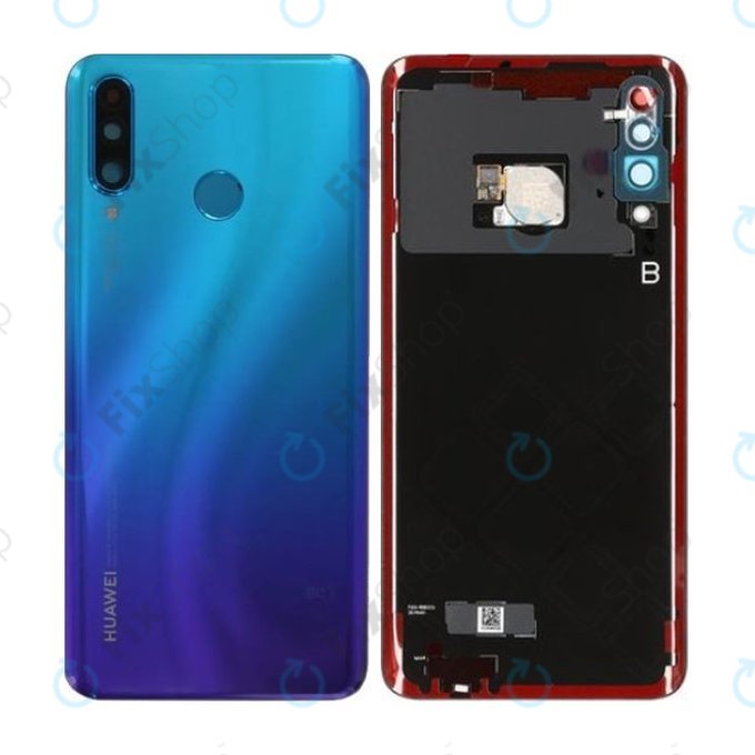 Tylna pokrywa baterii do Huawei P30 Lite, P30 Lite 2020, 02352RPY, Peacock Blue, Genuine Service Pack