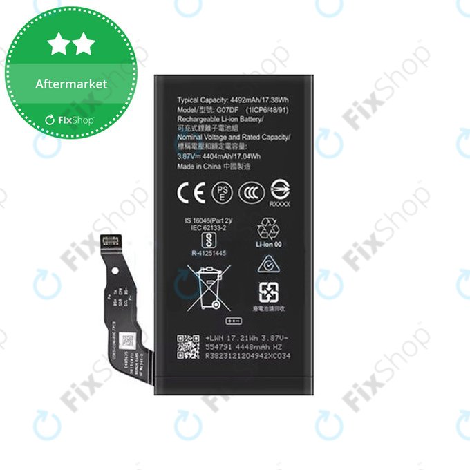 Bateria do Google Pixel 8a, GO7DF, 4492mAh