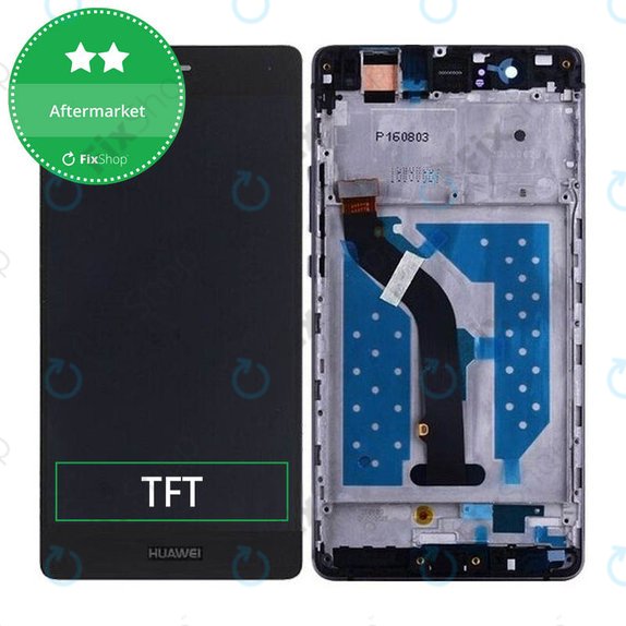 Wyświetlacz do Huawei P9 lite, Ekran dotykowy z ramką, Czarny, Black, TFT