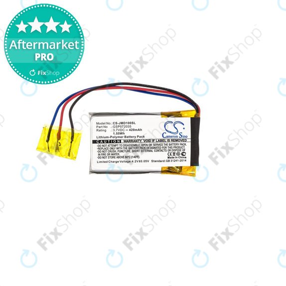 Bateria do JBL Go, GSP072035 Li-Pol, 420mAh, HQ