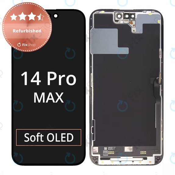 Wyświetlacz dla iPhone 14 Pro Max, Ekran dotykowy z ramką, Refurbished
