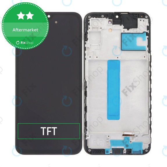 Wyświetlacz do Samsung A25 A256B, Ekran dotykowy z ramką, Brave Black, TFT